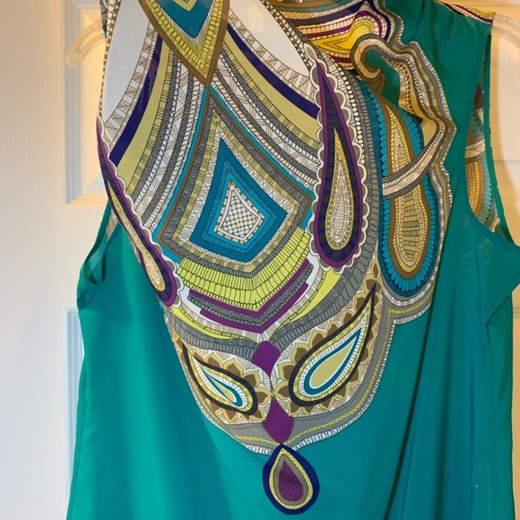 NWOT Nicole by Nicole Miller Peacock top - Picture 2 of 8